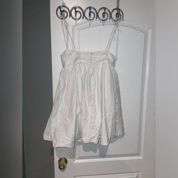 Reformation Catarina Ruched White Mini dress 🤍 sz 6 - Picture 13 of 16